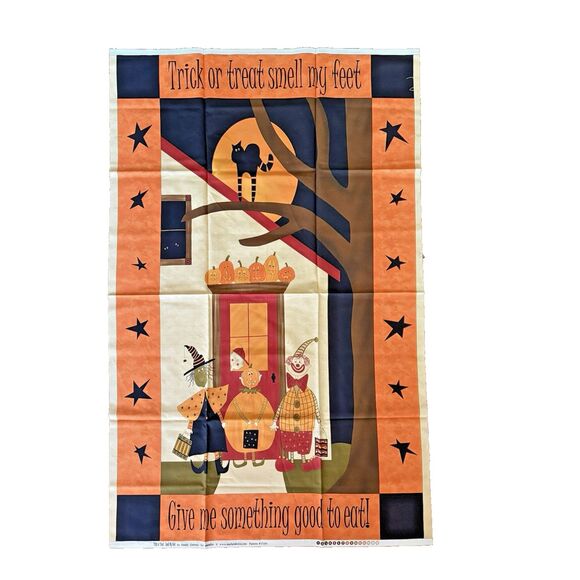 Moda Fabric Trick Or Treat Quilt Panel By Sandy Gervais Cotton Halloween 17200 - Picture 1 of 4